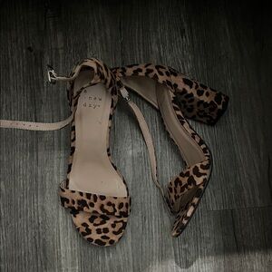 A New Day Tan and Black Leopard Heels